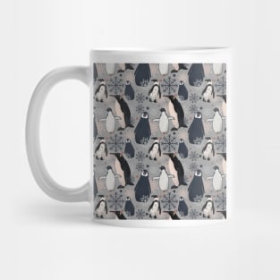 Snowy Penguins - Gray Mug